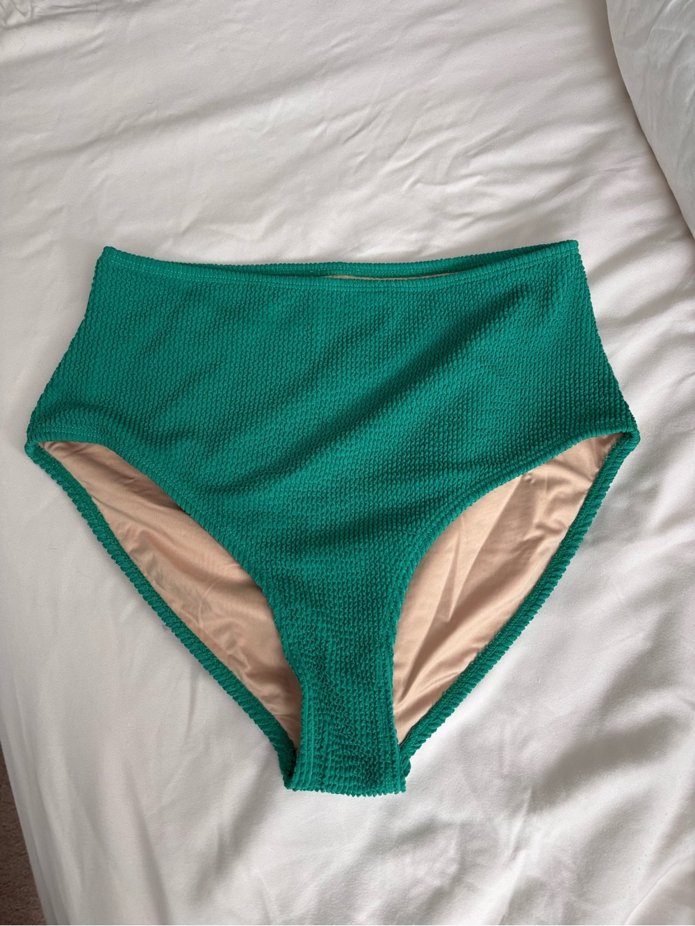 Livy & Kate Ribbed High Waisted Swim Bottoms: Kelly Green
